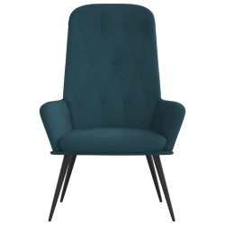 Chaise de relaxation Bleu Velours 