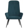 Chaise de relaxation Bleu Velours 
