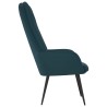 Chaise de relaxation Bleu Velours 