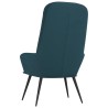 Chaise de relaxation Bleu Velours 