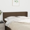 Tête de lit avec oreilles Marron Foncé 147x16x78/88 cm Tissu 