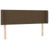 Tête de lit avec oreilles Marron Foncé 147x16x78/88 cm Tissu 
