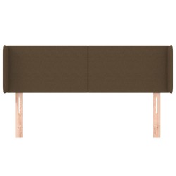 Tête de lit avec oreilles Marron Foncé 147x16x78/88 cm Tissu 