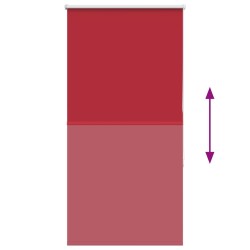 Store enrouleur occultant rouge largeur du tissu 65,7 cm 