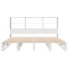 Lit bibliothèque sans matelas blanc 180x200 cm bois massif 