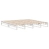 Lit bibliothèque sans matelas blanc 180x200 cm bois massif 
