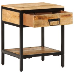 Cabinet de chevet 40x35x50 cm Bois massif de manguier brut 