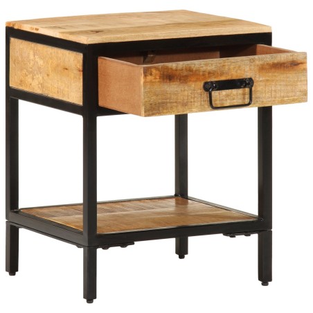 Cabinet de chevet 40x35x50 cm Bois massif de manguier brut 