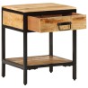 Cabinet de chevet 40x35x50 cm Bois massif de manguier brut 