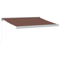 Auvent manuel rétractable marron 300x250 cm 