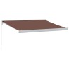 Auvent manuel rétractable marron 300x250 cm 