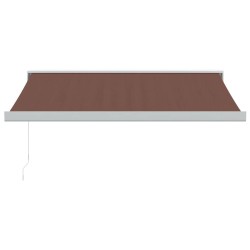 Auvent manuel rétractable marron 300x250 cm 