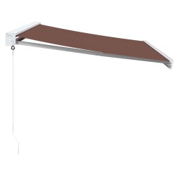Auvent manuel rétractable marron 300x250 cm 