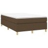 Sommier à lattes de lit et matelas marron foncé 120x190cm tissu 