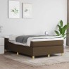 Sommier à lattes de lit et matelas marron foncé 120x190cm tissu 