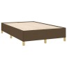 Sommier à lattes de lit et matelas marron foncé 120x190cm tissu 