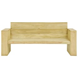 Banc de jardin avec coussins gris 179 cm Pin imprégné 