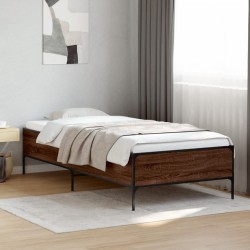 Cadre de lit sans matelas chêne marron 100x200 cm 