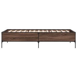 Cadre de lit sans matelas chêne marron 100x200 cm 
