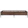 Cadre de lit sans matelas chêne marron 100x200 cm 