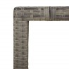 Ensemble de bistro de jardin 3 pcs coussins gris poly rotin 