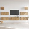 Ensemble de meuble TV mural 7 pcs chêne artisanal 