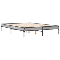 Cadre de lit sans matelas sonoma gris 140x190 cm 