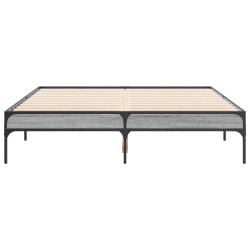 Cadre de lit sans matelas sonoma gris 140x190 cm 