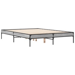 Cadre de lit sans matelas sonoma gris 140x190 cm 