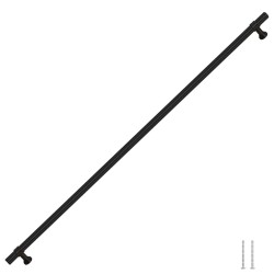 Poignées d'armoire 5 pcs noir 480 mm acier inoxydable 