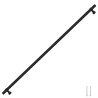 Poignées d'armoire 5 pcs noir 480 mm acier inoxydable 