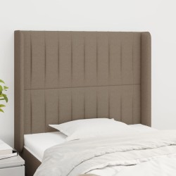 Tête de lit avec oreilles Taupe 83x16x118/128 cm Tissu 
