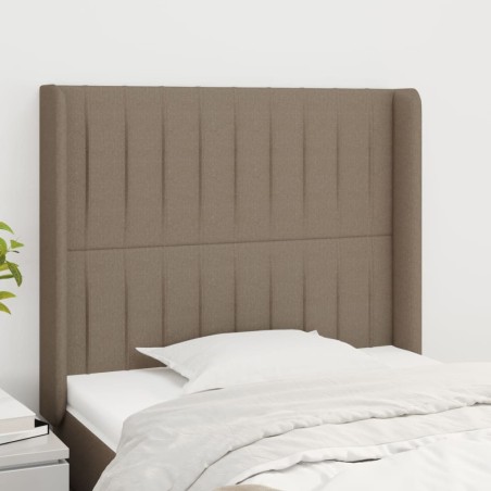 Tête de lit avec oreilles Taupe 83x16x118/128 cm Tissu 