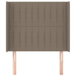 Tête de lit avec oreilles Taupe 83x16x118/128 cm Tissu 