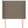 Tête de lit avec oreilles Taupe 83x16x118/128 cm Tissu 