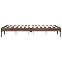 Cadre de lit sans matelas chêne marron 140x190 cm 