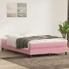 Sommier à lattes de lit sans matelas rose 160x220 cm velours 