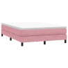 Sommier à lattes de lit sans matelas rose 160x220 cm velours 