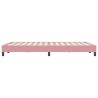Sommier à lattes de lit sans matelas rose 160x220 cm velours 
