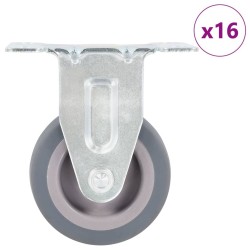 16 pcs Roulettes fixes 50 mm 