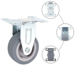 16 pcs Roulettes fixes 50 mm 