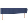 Tête de lit avec oreilles Bleu 203x23x78/88 cm Tissu 