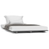 Cadre de lit sans matelas gris 90x200 cm bois de pin massif 
