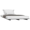 Cadre de lit sans matelas gris 90x200 cm bois de pin massif 