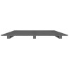 Cadre de lit sans matelas gris 90x200 cm bois de pin massif 