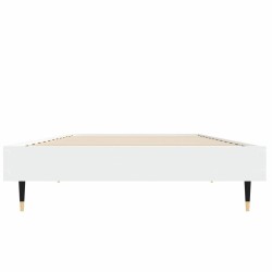 Cadre de lit sans matelas blanc 75x190 cm bois d'ingénierie 