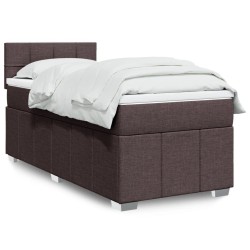 Sommier à lattes de lit avec matelas Marron foncé 90x200 cm 