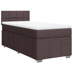 Sommier à lattes de lit avec matelas Marron foncé 90x200 cm 