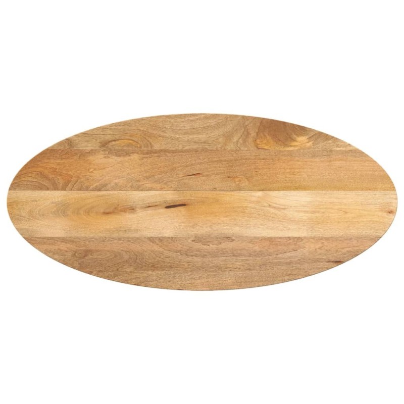 Dessus de table 140x50x3,8 cm ovale bois massif de manguier 