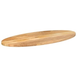 Dessus de table 140x50x3,8 cm ovale bois massif de manguier 